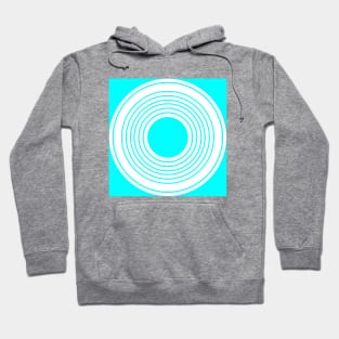 Light blue and white circles in each other Hoodie